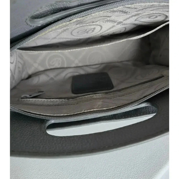 Brighton Sharona Dove Gray Handled Satchel Crossbody Purse Croc Embossed - Picture 11 of 16